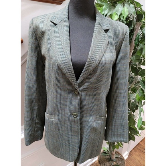 Pendleton Women's Multicolor Wool Single Breasted Two Buttons Fitted Blazer 10 - Picture 5 of 12